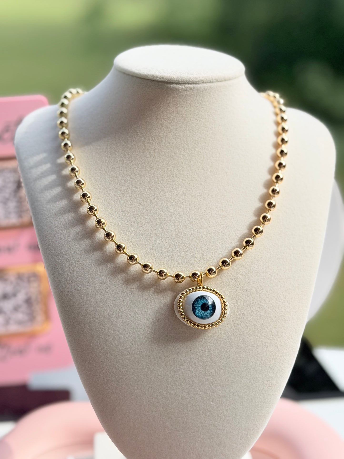 Beaded Eye Necklace