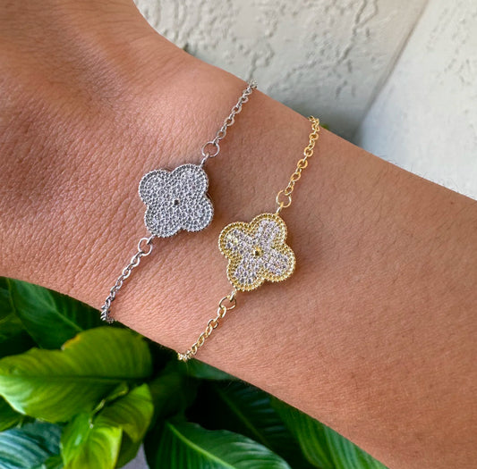 Zirconium Clover Bracelet