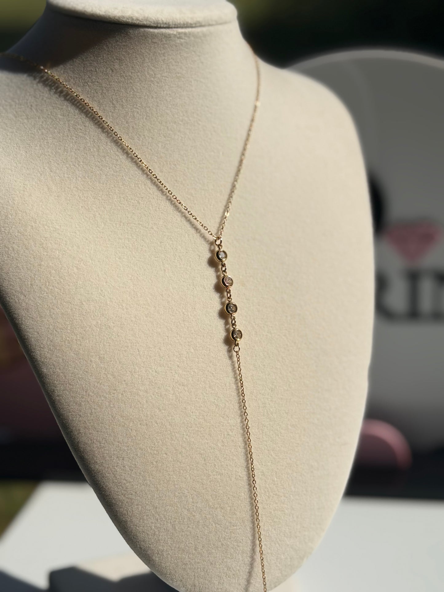 Tie Diamond Necklace