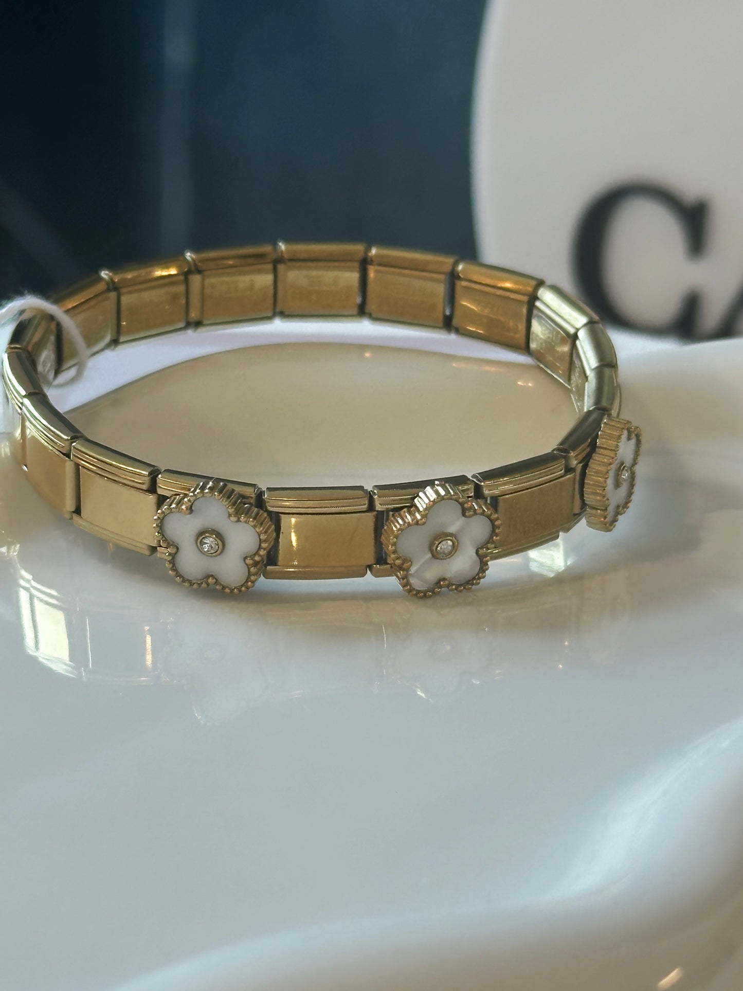 Flower Charms Italian Bracelet