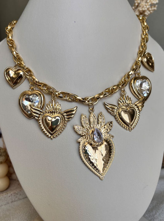 Sacred Heart Chunky Necklace