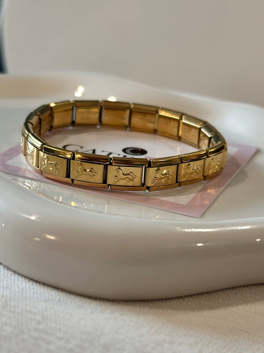 Horse Charms Italian Bracelet